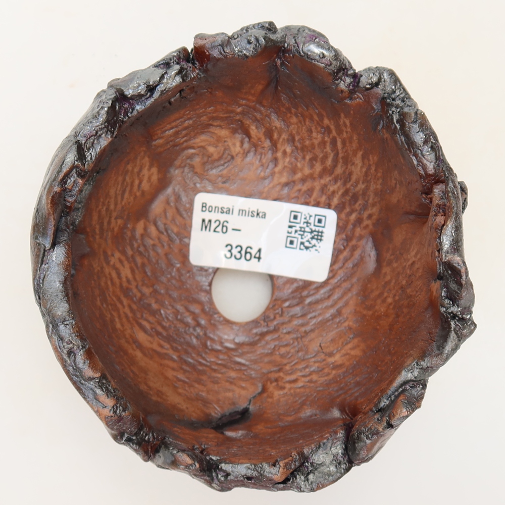 Keramická škrupina 11 x 9,5 x 8 cm, farba: hnedá