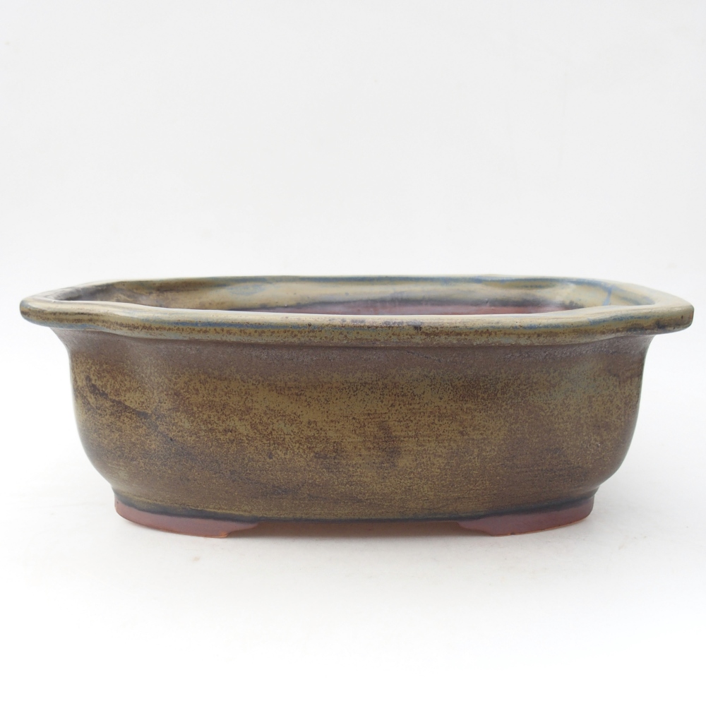 Keramická miska na bonsaje 30 x 25 x 10 cm, farba modrá