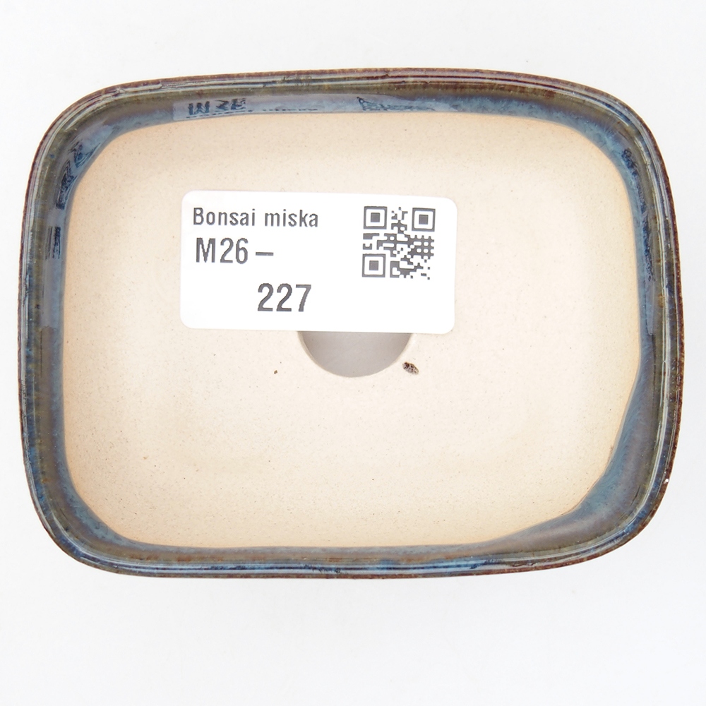 Mini bonsajová miska 8 x 6,5 x 3 cm, farba modrá