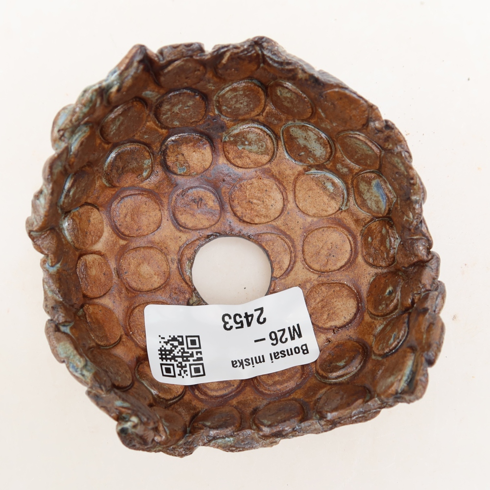 Keramická škrupina  8,5 x 8,5 x 6 cm, farba hnedozelená