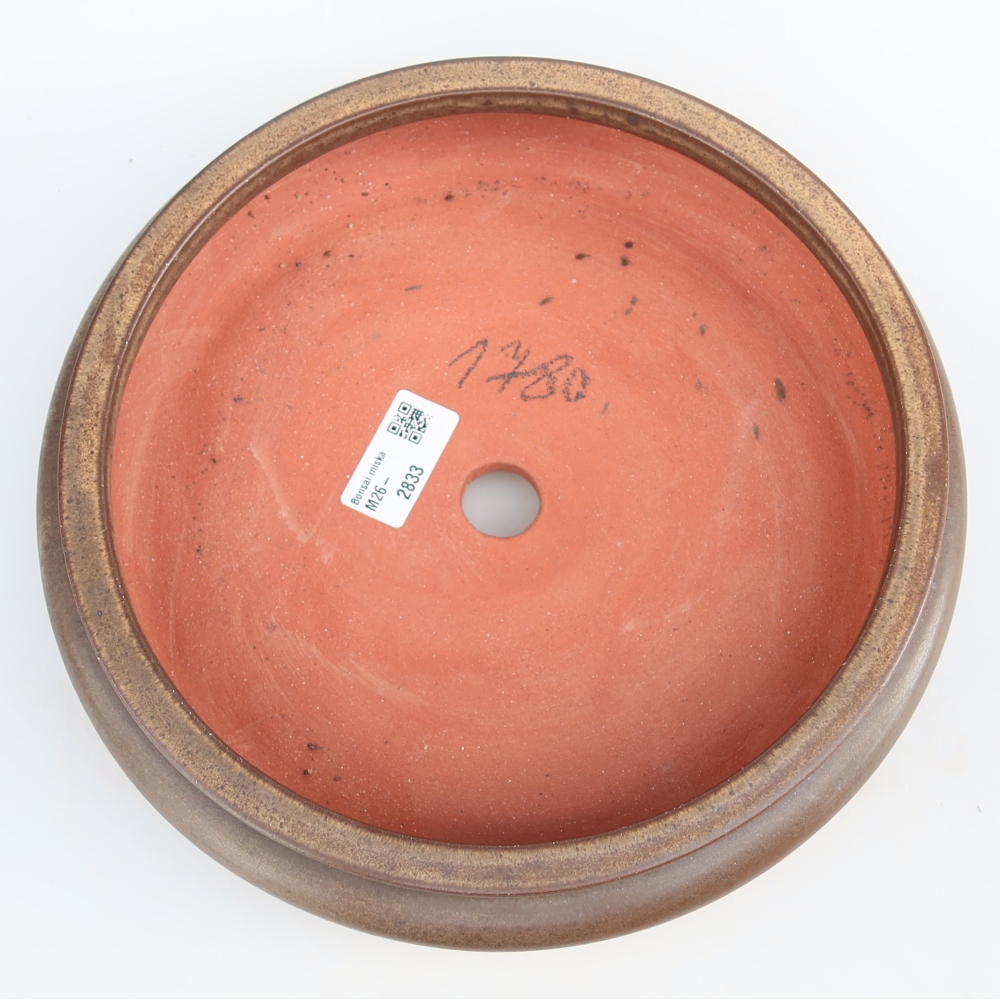 Keramická miska  23,5 x 23,5 x 7 cm, farba hnedá