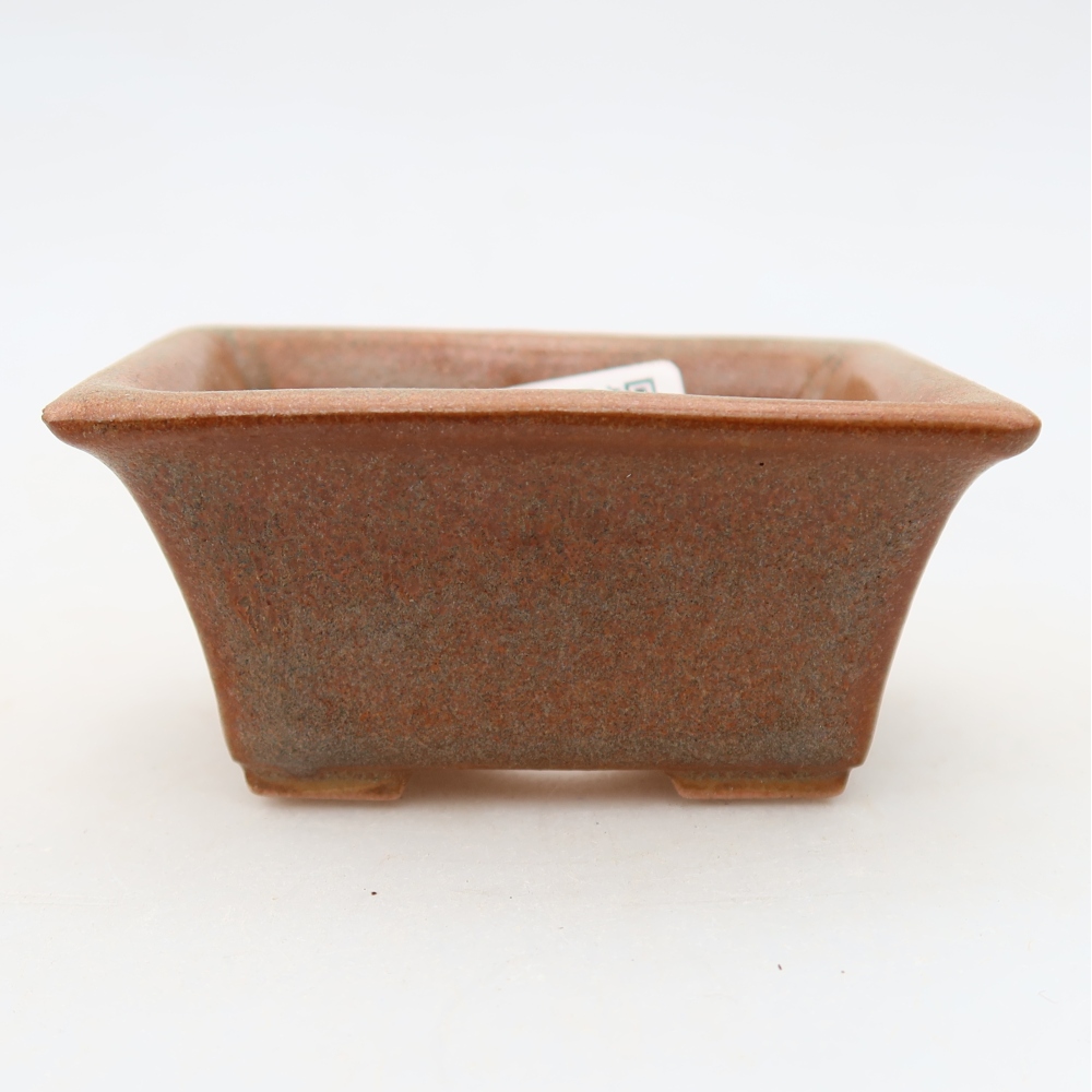 Keramická miska na bonsaje 8,5 × 6 × 4 cm, farba hnedá
