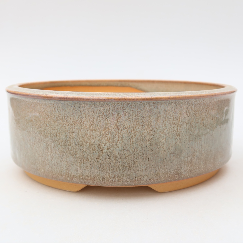 Keramická miska na bonsaje 19 x 19 x 6,5 cm, farba béžová