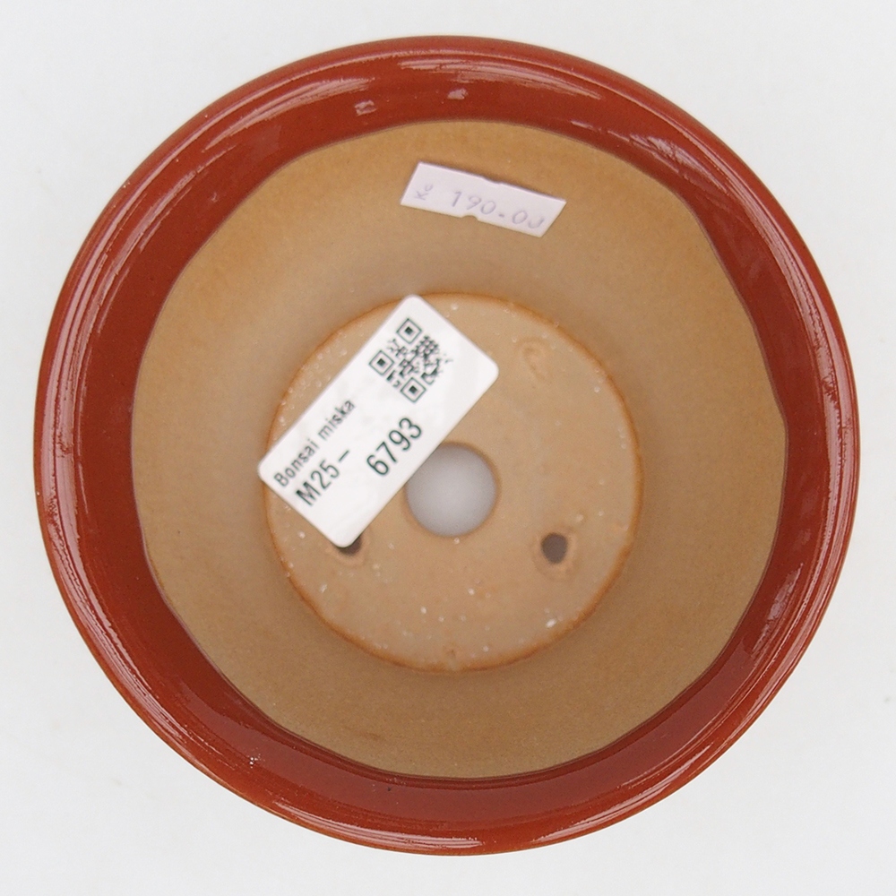 Keramická miska na bonsaje 11 x 11 x 7 cm, hnedá