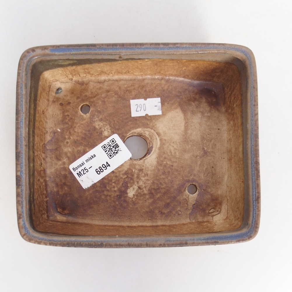 Keramická miska na bonsaje 9 x 9 x 3,5 cm, farba modrá