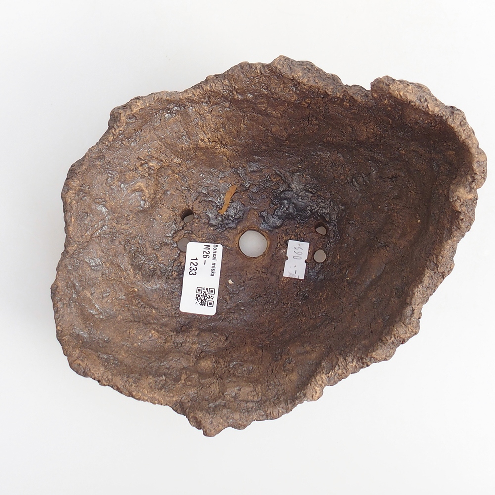 Keramická mušľa 19 x 15 x 14 cm , farba hnedá