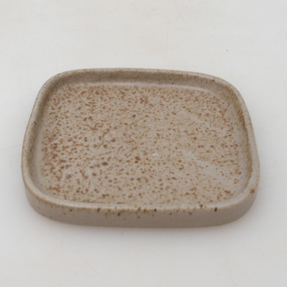 Bonsai podmiska štvorc 9 x 9 x 1 cm - béžová