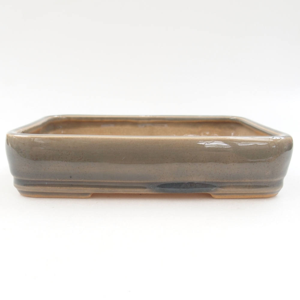 Keramická bonsai miska 18 x 13 x 4 cm, farba šedá