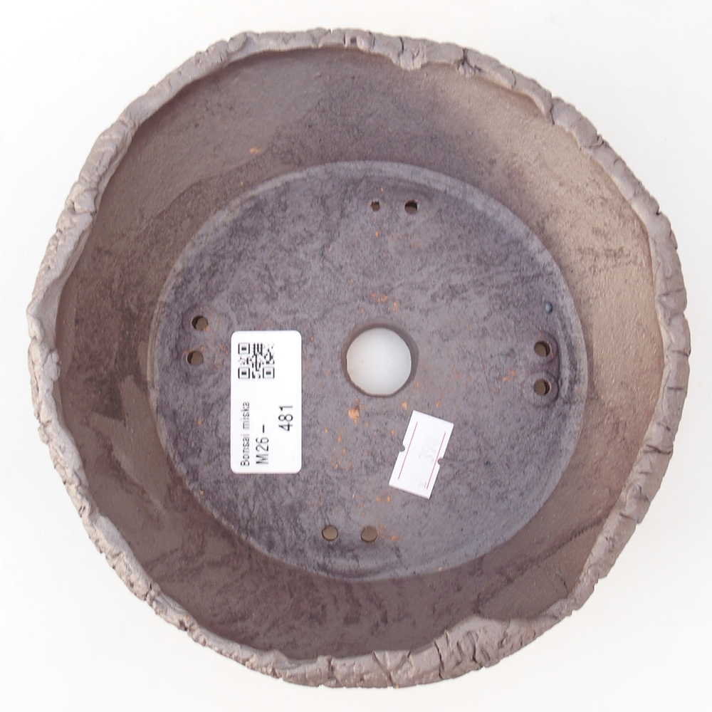 Keramická miska na bonsaje 16 x 16 x 5 cm, farba kovu