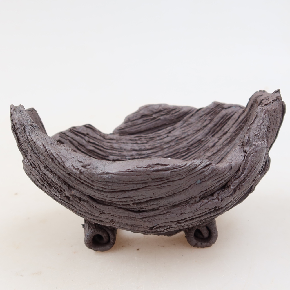 Keramická škrupina  11 x 9 x 6,5 cm, farba hnedá