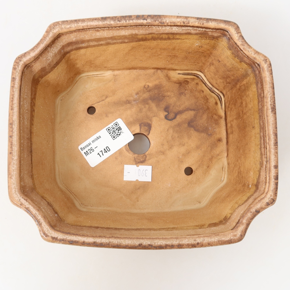Keramická miska na bonsai 18 x 15 x 6 cm, farba ružová