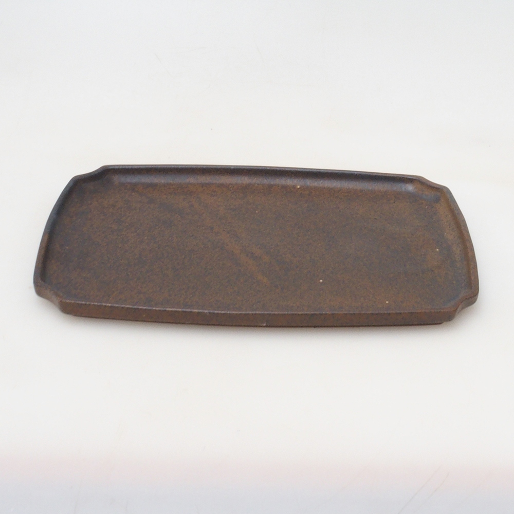 Keramický tanier H07 – 28 x 19 x 1,5 cm – hnedý