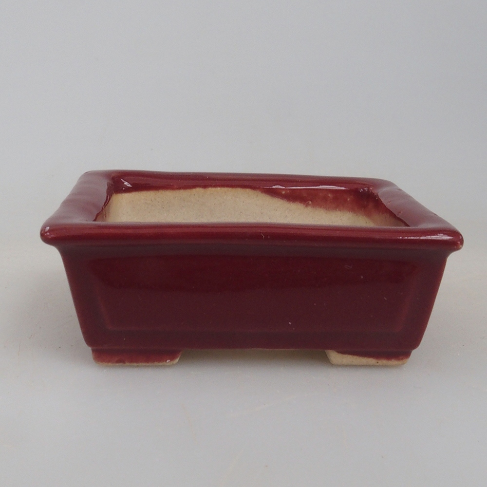 Mini bonsai miska 6 x 4,5 x 2 cm, farba vínová