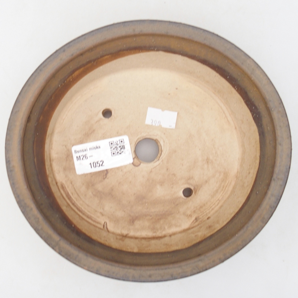 Keramická miska na bonsaje 17,5 x 16 x 5 cm, hnedá