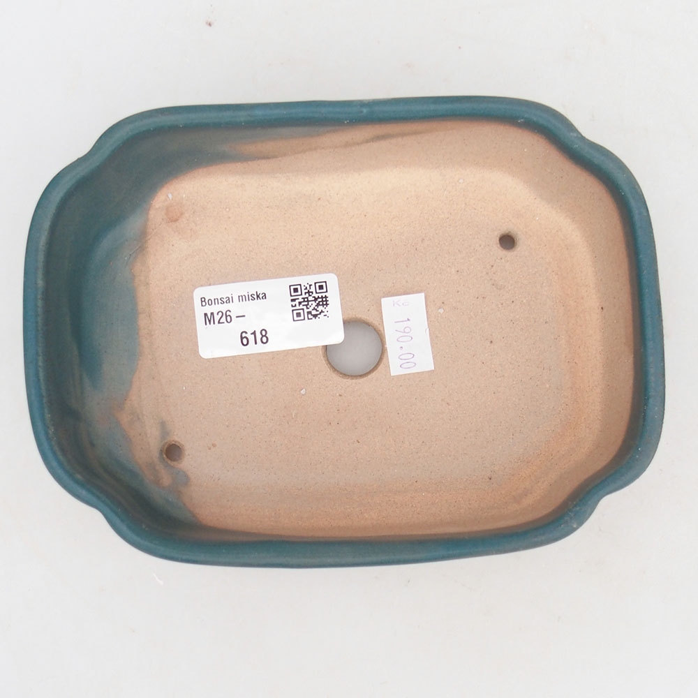 Keramická bonsajová miska 16 x 11,5 x 4,5 cm, farba modrá