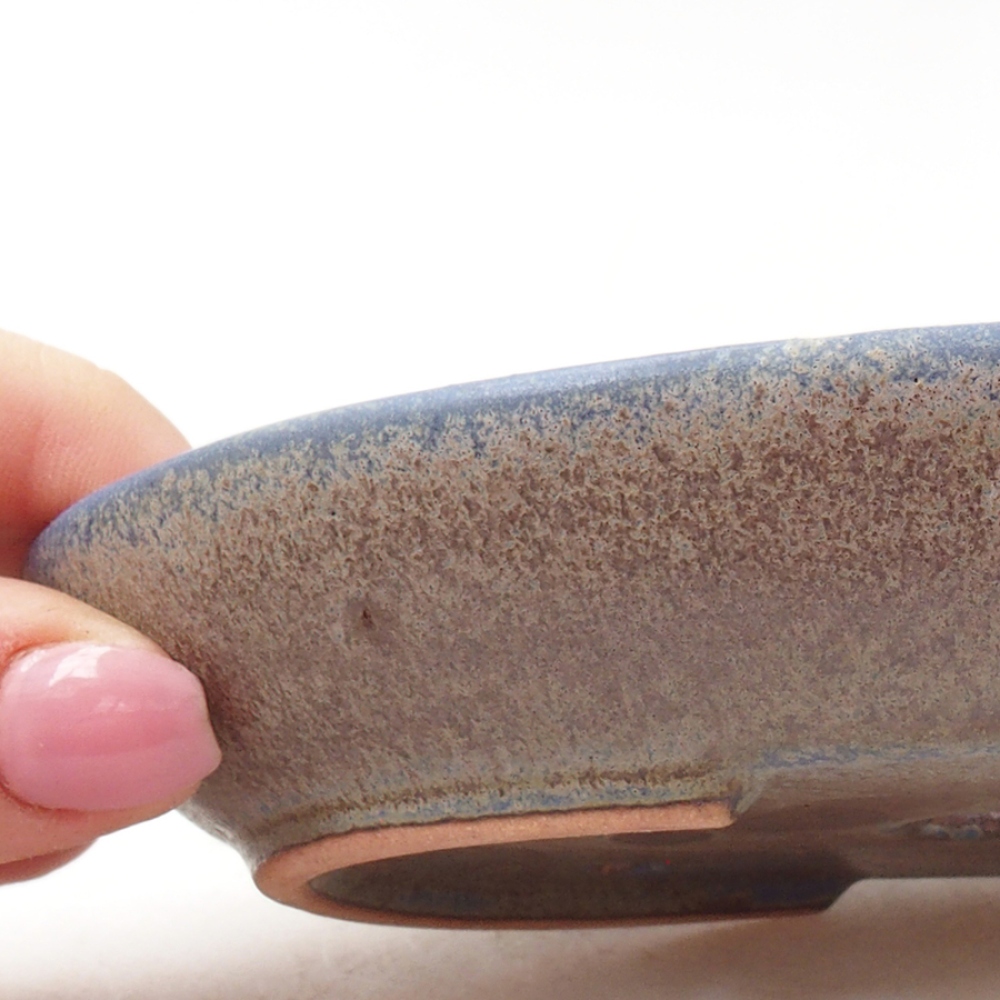 Keramická bonsai miska 15,5 x 11 x 3 cm, farba modra