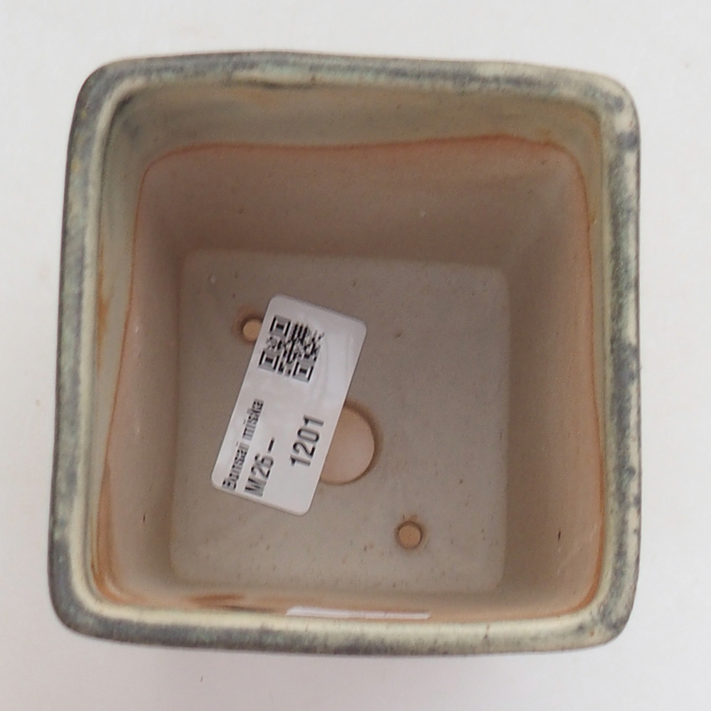 Keramická miska na bonsaje 8,5 x 8,5 x 11 cm, zelená