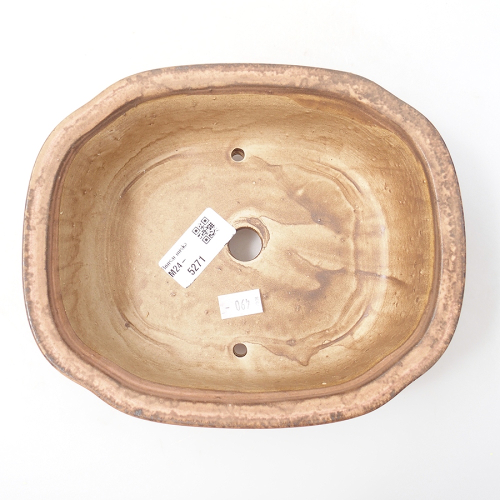 Keramická bonsai miska 20 x 16 x 7  cm, farba ružová