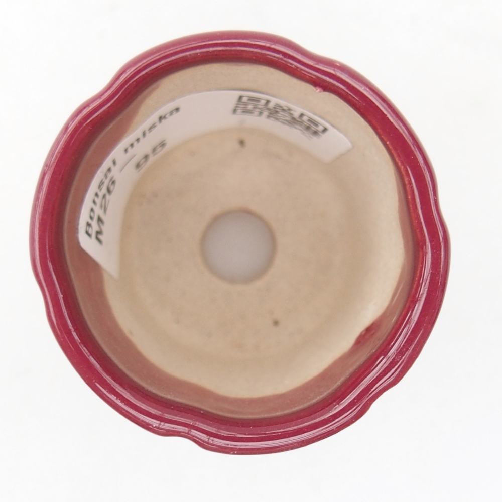 Mini bonsajová miska 4 x 4 x 4,5 cm, bordová