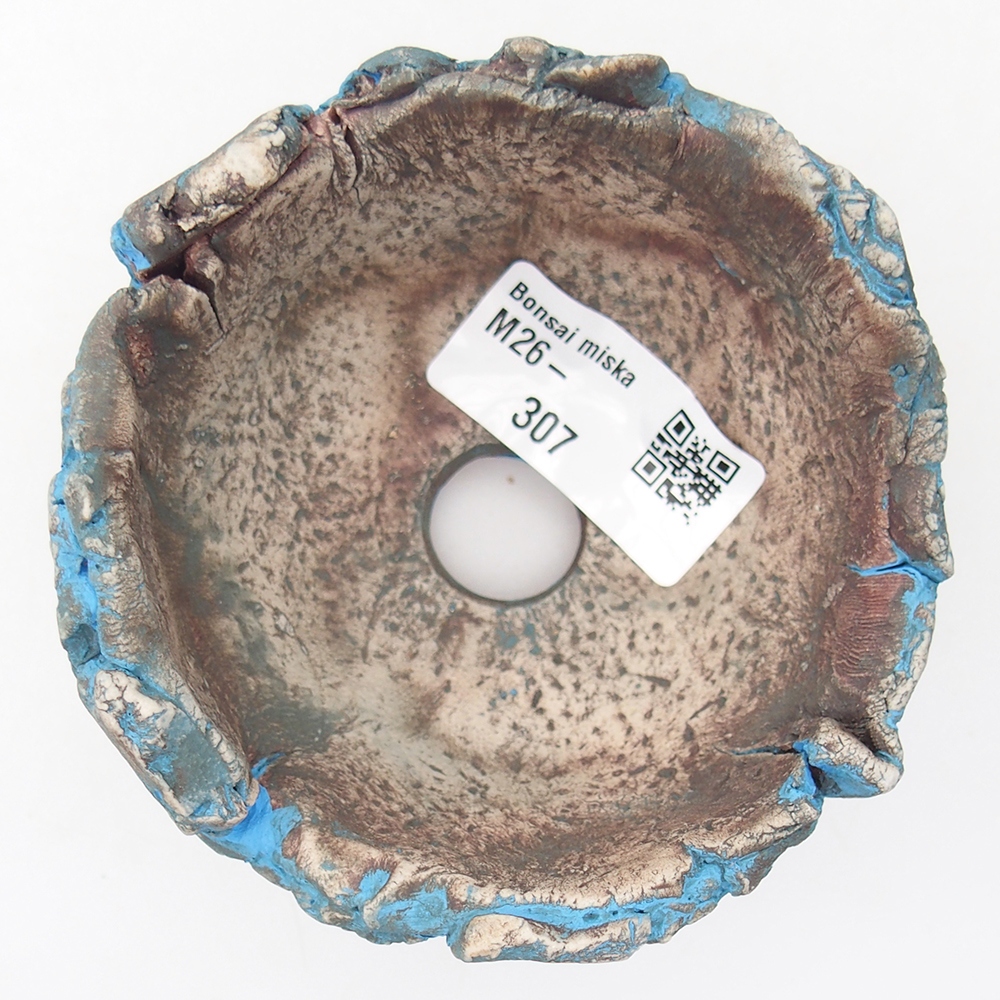 Keramická mušľa 9 x 9 x 5,5 cm , farba modrá