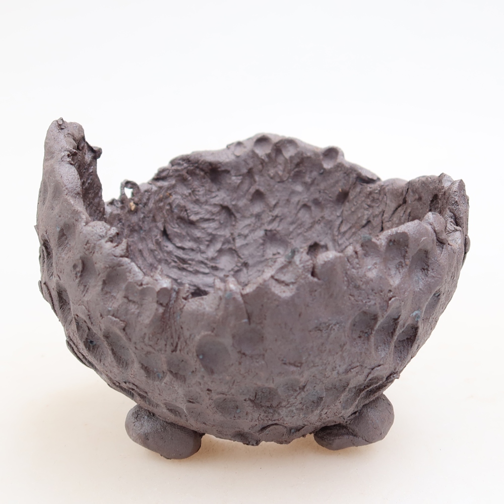 Keramická škrupina  10 x 9,5 x 7 cm, farba: kovová