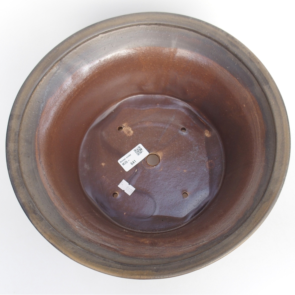 Keramická miska na bonsaje 31,5 x 31,5 x 14 cm, hnedá