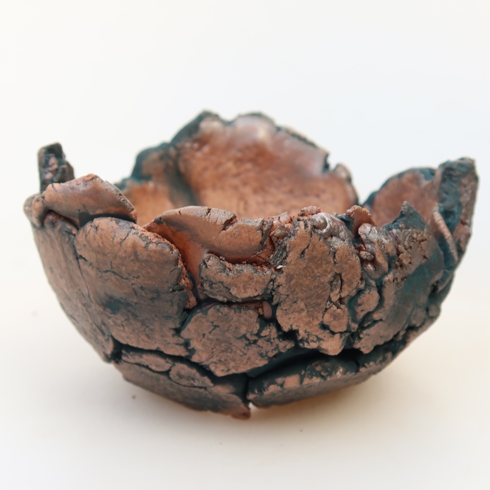 Keramická škrupina  9 x 8 x 5,5 cm, farba zelená