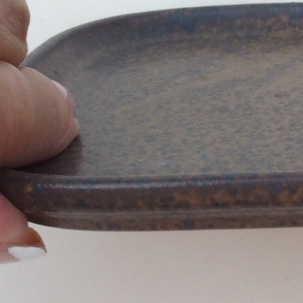 Keramická podmiska H38 -12 x 11 x 1 cm - hnedá