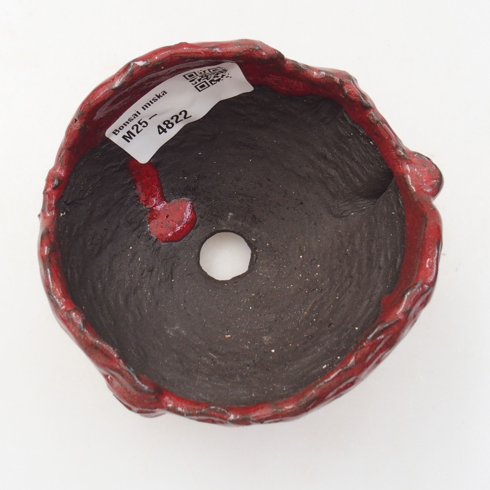 Keramická Škrupina 8,5 x 8 x 6 cm , farba červená