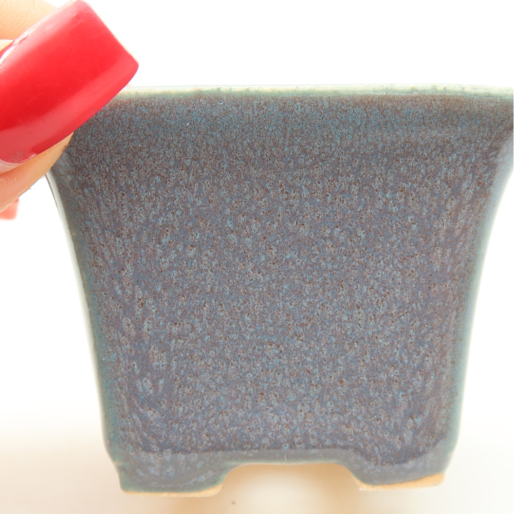 Keramická miska na bonsaje 6,5 × 6,5 × 5 cm, farba sivá