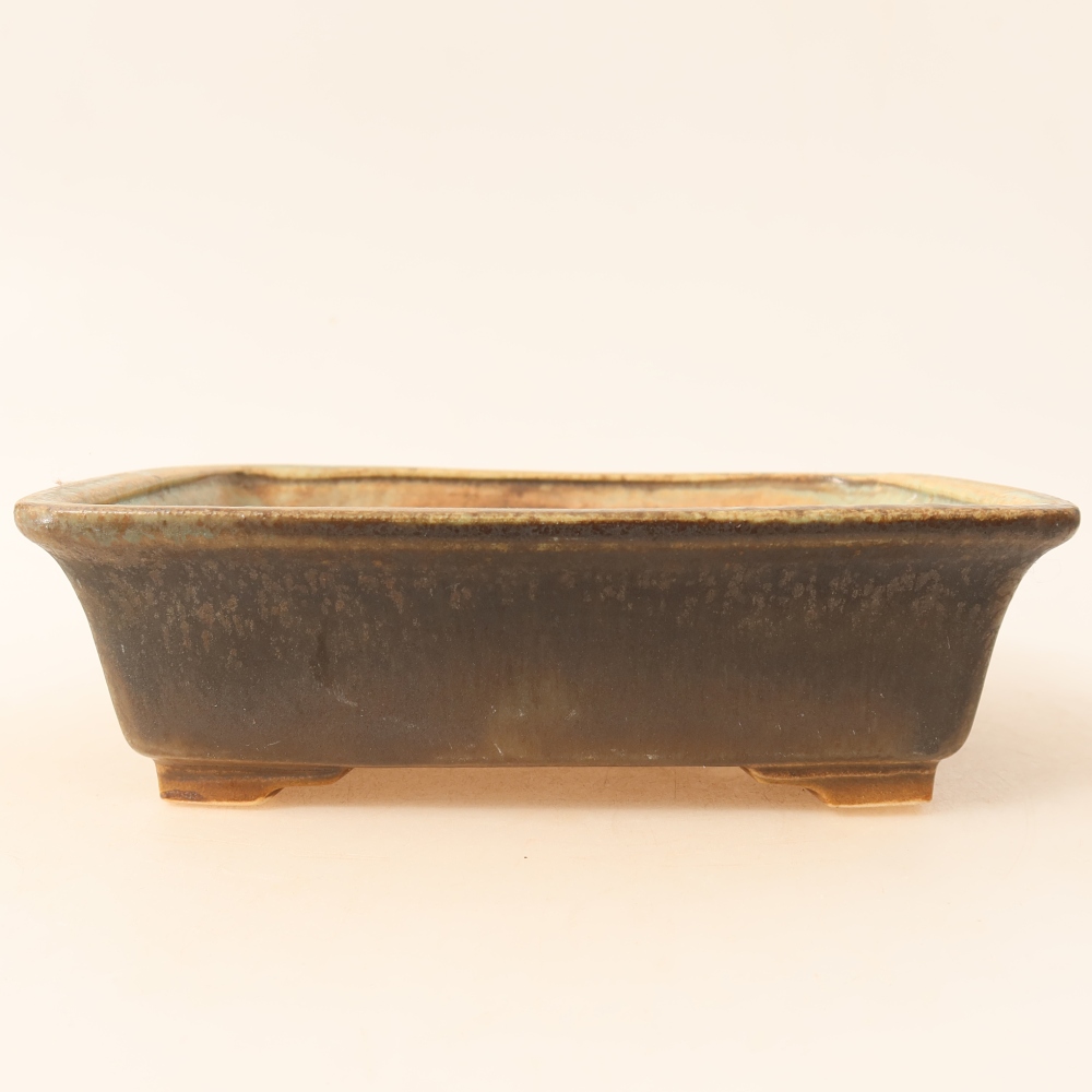 Keramická miska na bonsai 17,5 x 14,5 x 5 cm, farba hnedá