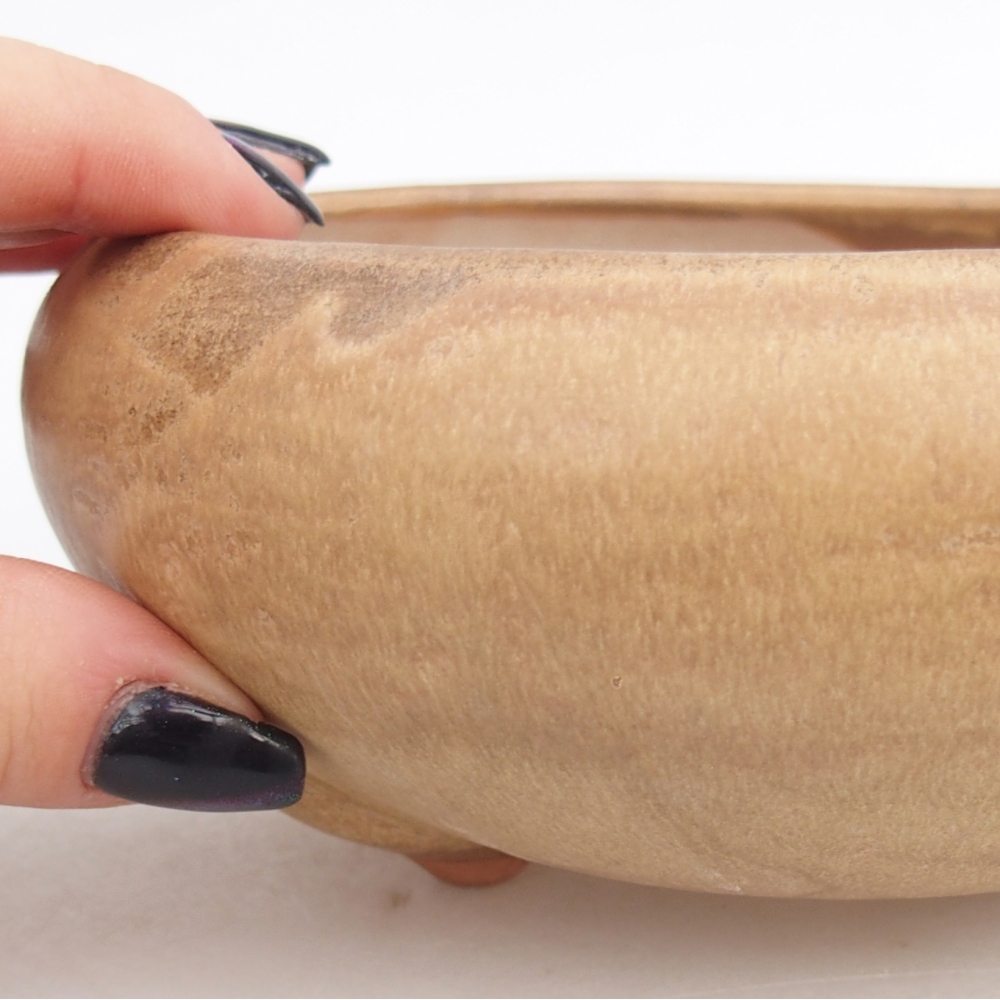Keramická miska na bonsaje 15 x 15 x 7 cm, farba béžová