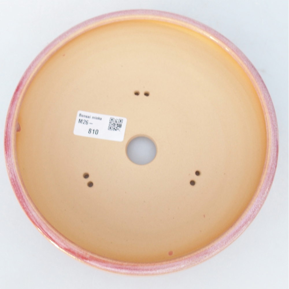 Keramická miska na bonsaje 18,5 x 18,5 x 6 cm, ružová