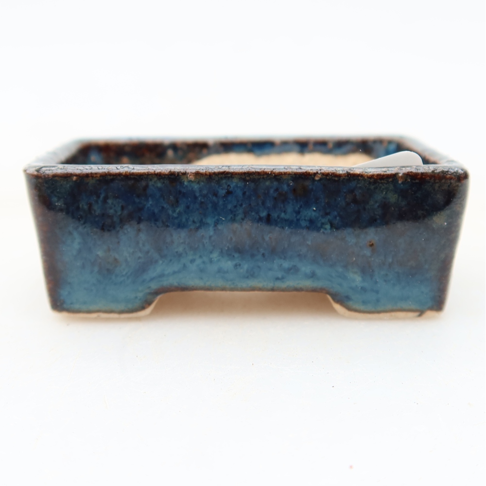 Keramická miska na bonsaje 5 x 3 x 2 cm, farba modrá