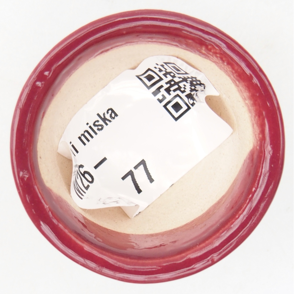 Mini bonsajová miska 4 x 4 x 2 cm, bordová