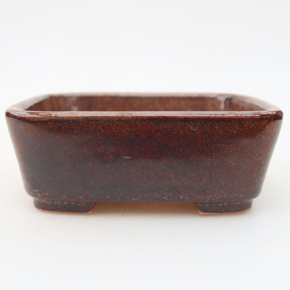 Keramická miska na bonsaje 10 x 8 x 3,5 cm, farba hnedá