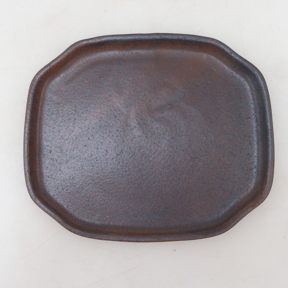Keramická podmiska H32 - 13 x 11 x 1 cm - hnedá