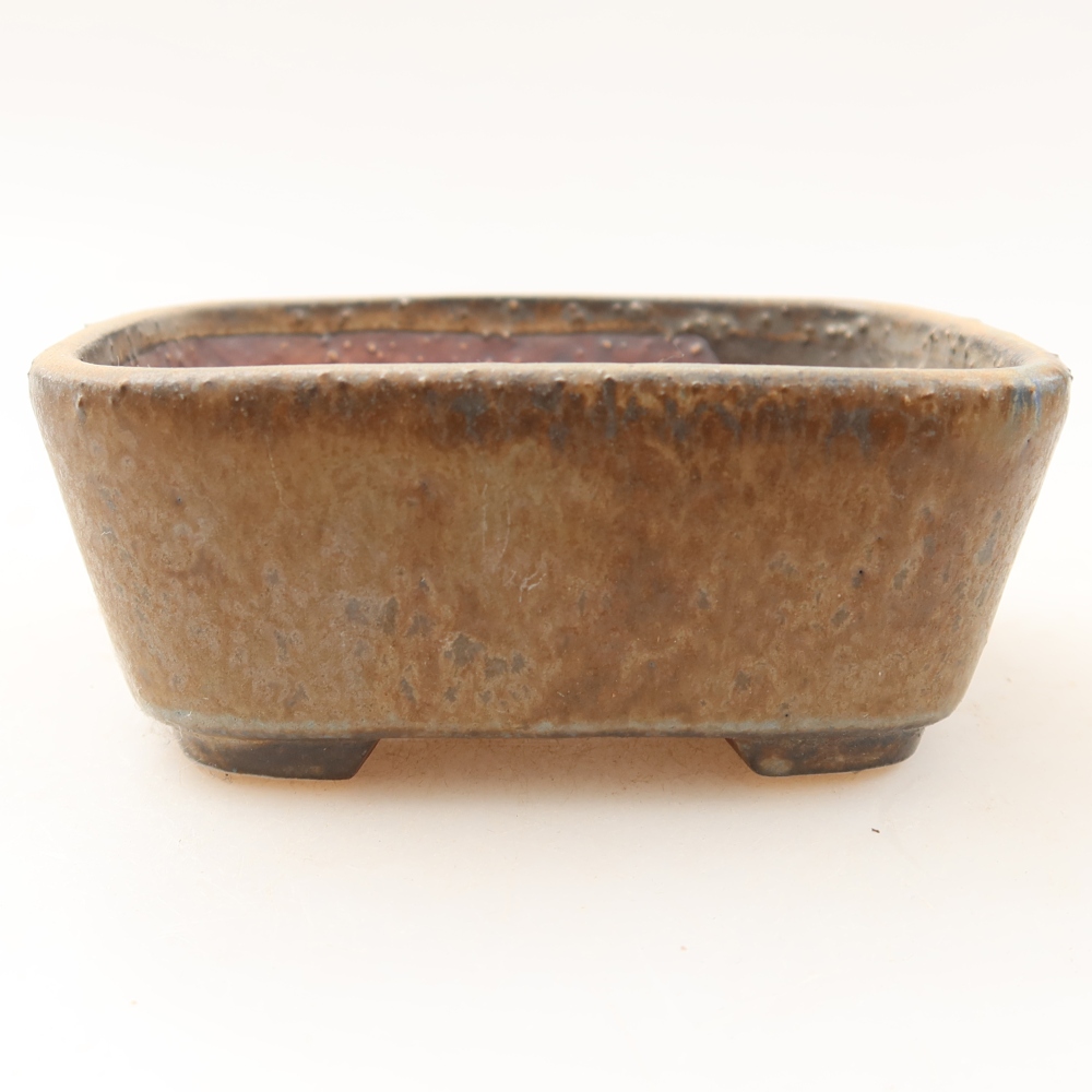 Keramická miska na bonsaje 10 x 8,5 x 4 cm, farba hnedá
