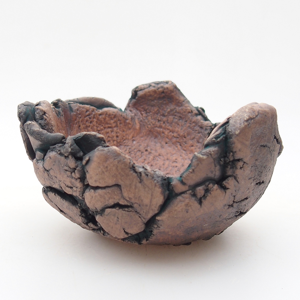 Keramická mušľa 9 x 9 x 6 cm , farba zelená