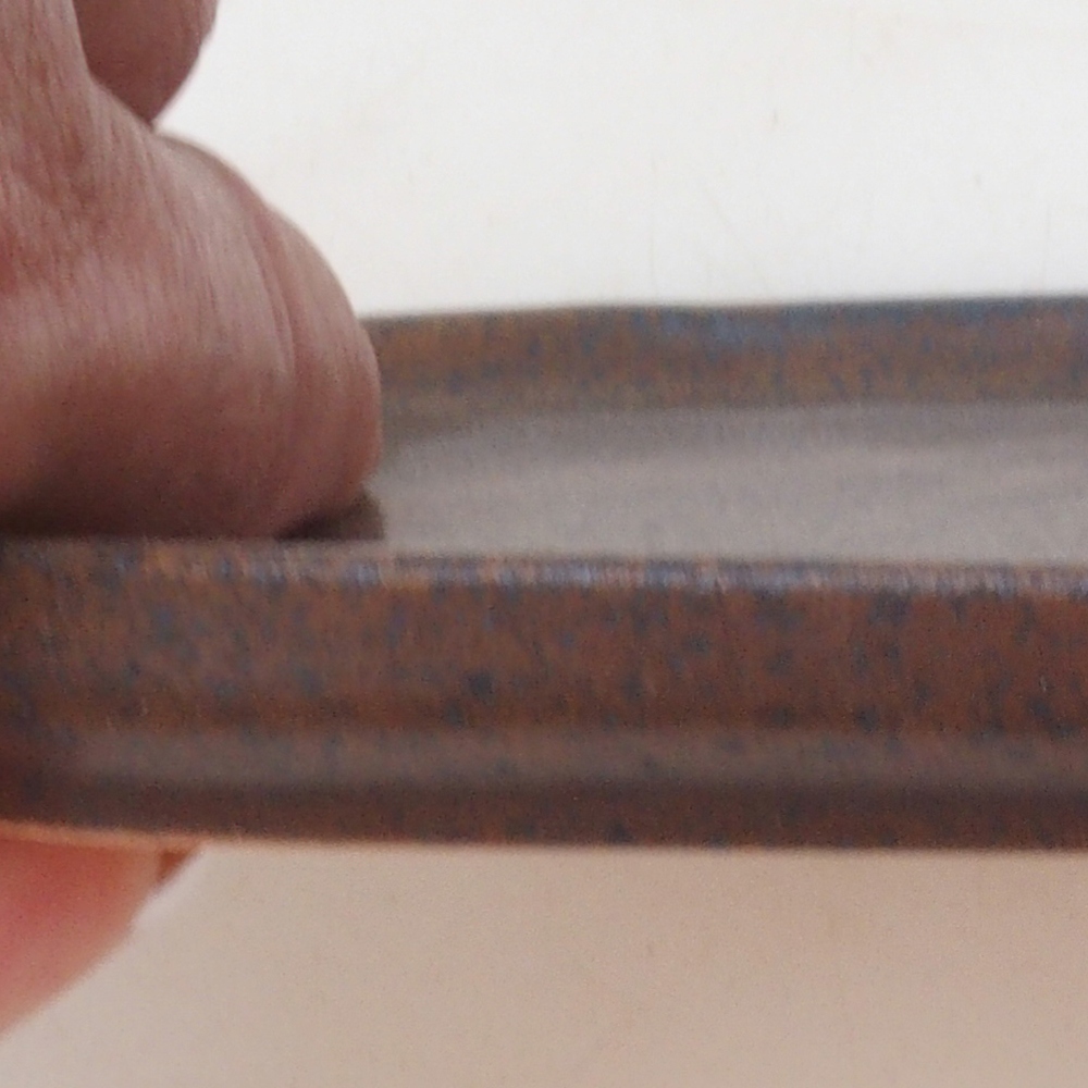 Keramická podmiska H31 - 15 x 13 x 1 cm - hnedá