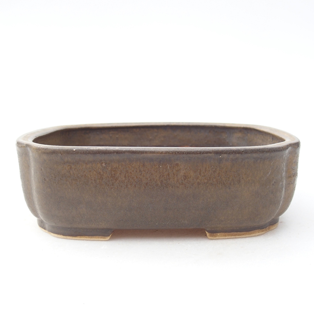 Keramická bonsai miska 13,5 x 12 x 4 cm, farba hnedá