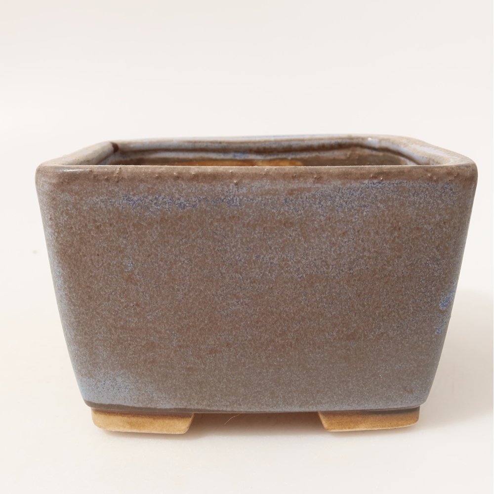Keramická miska na bonsai 13 x 13 x 8 cm, farba modrá