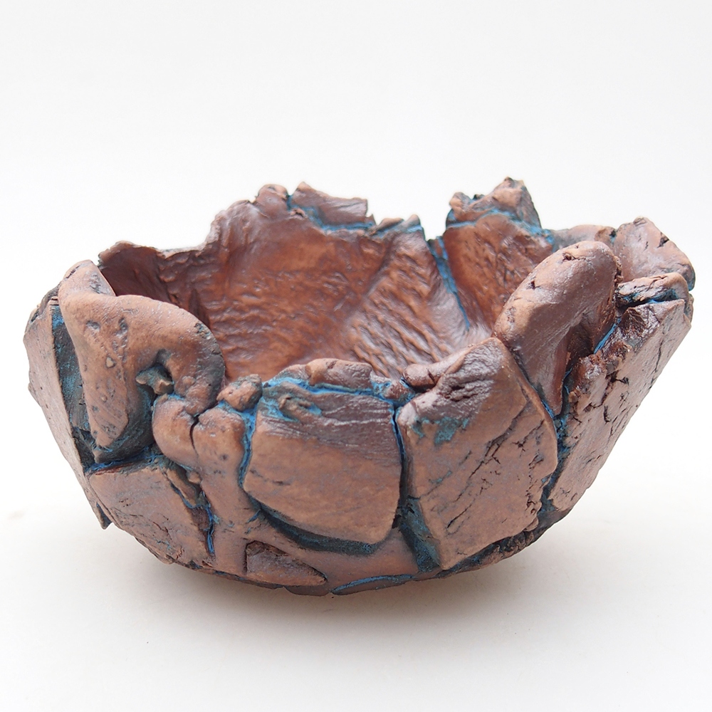 Keramická mušľa 11,5 x 11 x 7,5 cm , farba modrá