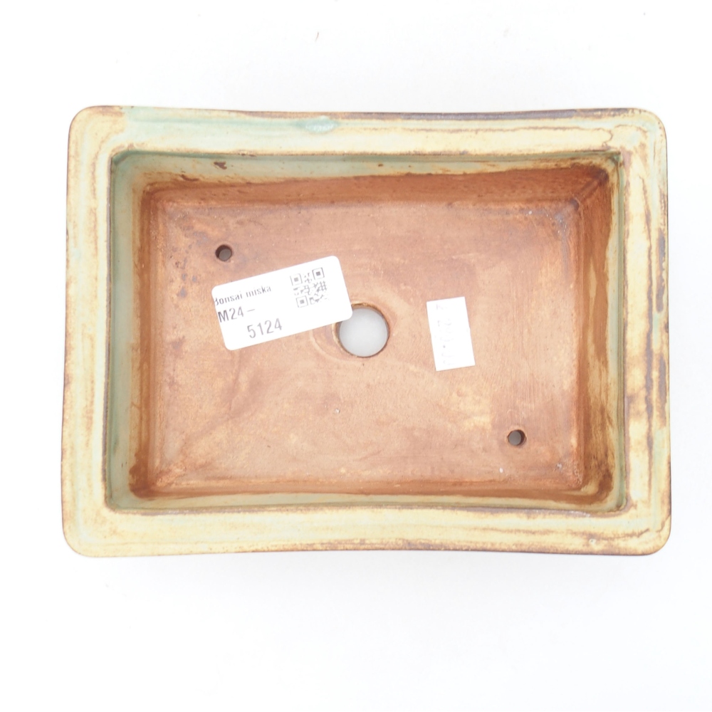 Keramická bonsai miska 16 x 11,5 x 5,5 cm, farba zelená