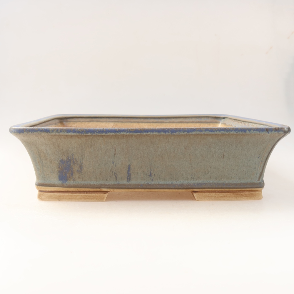Keramická miska na bonsaje 29,5 x 24,5 x 8 cm, farba modrá