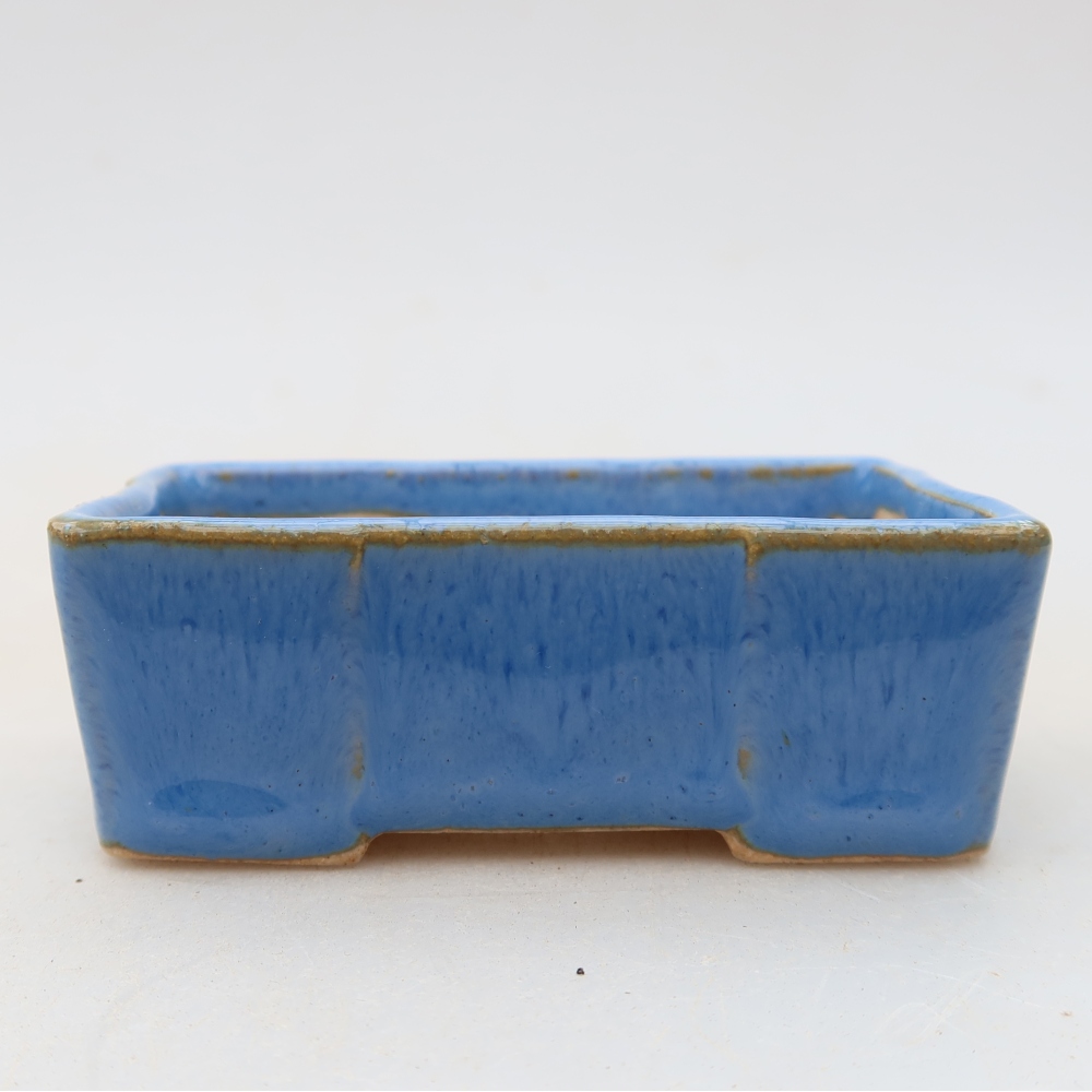 Keramická miska na bonsaje 7 x 4,5 x 2,5 cm, farba modrá