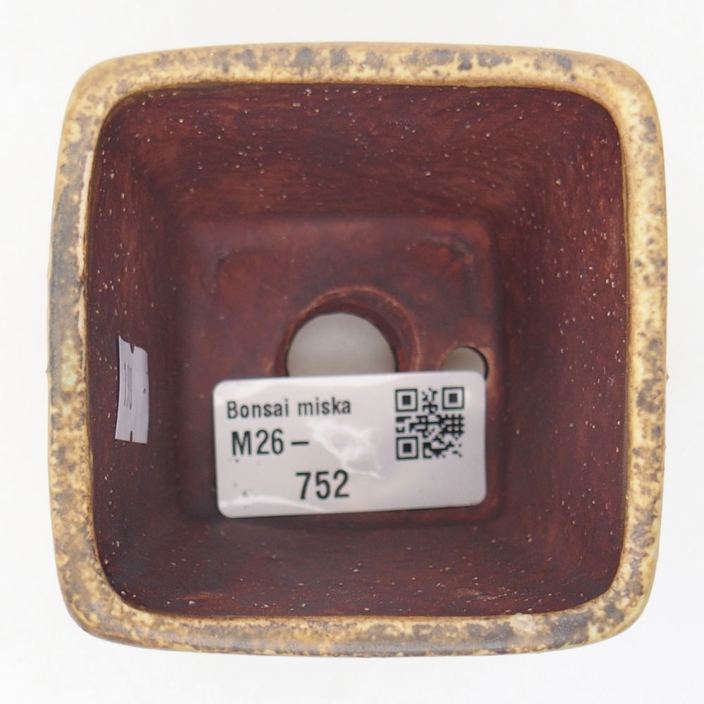 Keramická miska na bonsaje 6,5 x 6,5 x 7 cm, zelená