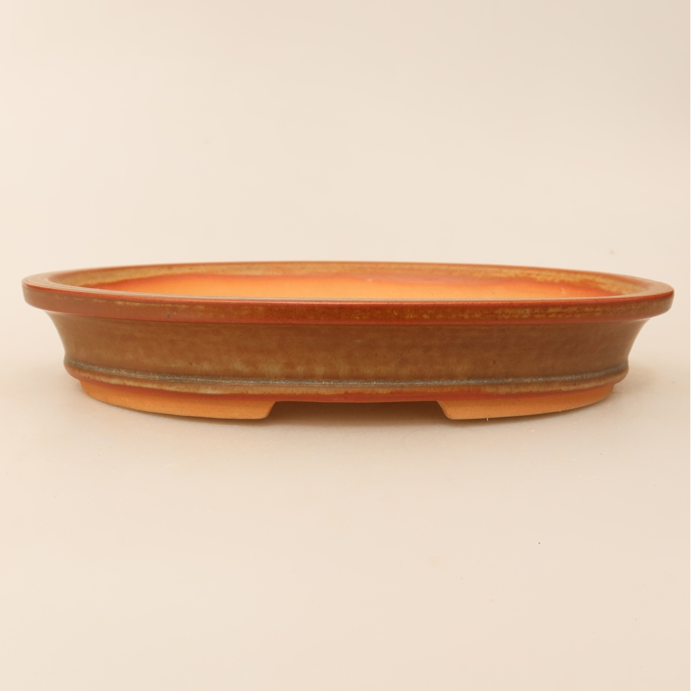 Keramická miska  21 x 14,5 x 3,5 cm, farba hnedá