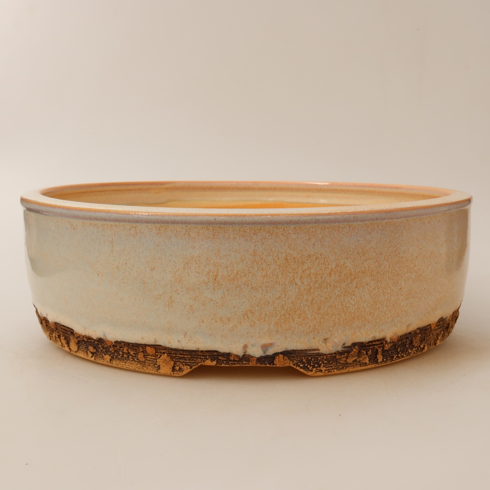 Keramická miska na bonsaje 28 x 28 x 8 cm, farba béžová