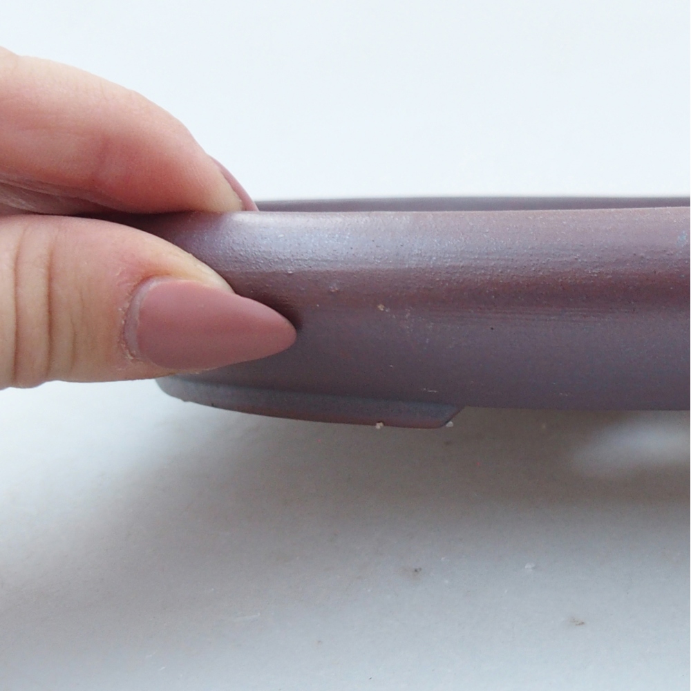 Keramická bonsajová miska 22,5 x 16,5 x 3 cm, farba kovu